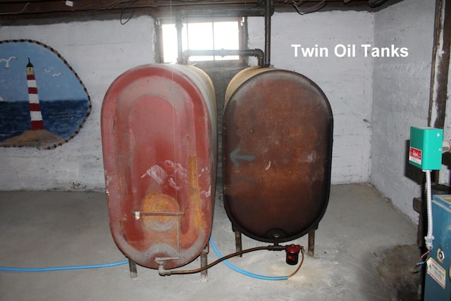 225 Webber Ave, Lewiston, ME 04240 - below grade area with oil tank