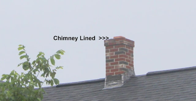 225 Webber Ave, Lewiston, ME 04240 - exterior view of a chimney and a shingled roof