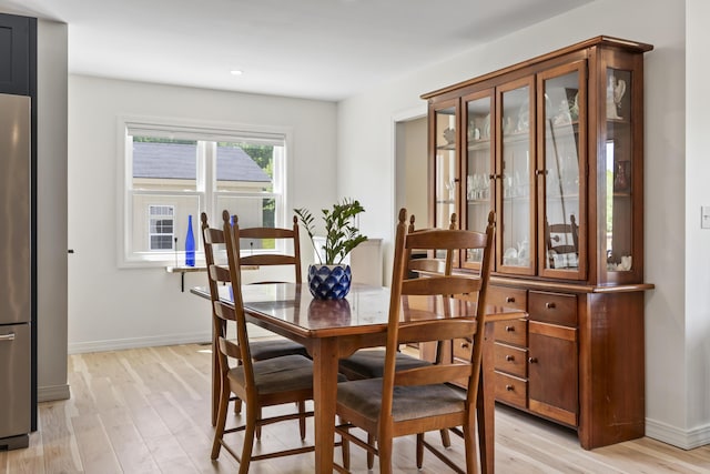 25 Royale Dr, Sidney, ME 04330 - dining space with light wood-style flooring, baseboards, and recessed lighting