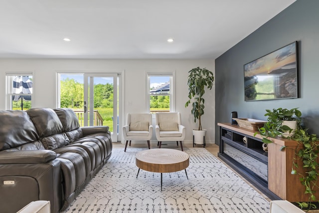 25 Royale Dr, Sidney, ME 04330 - living room with recessed lighting, light wood-style flooring, and baseboards