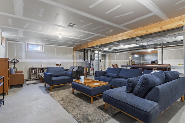 25 Royale Dr, Sidney, ME 04330 - living room featuring concrete flooring