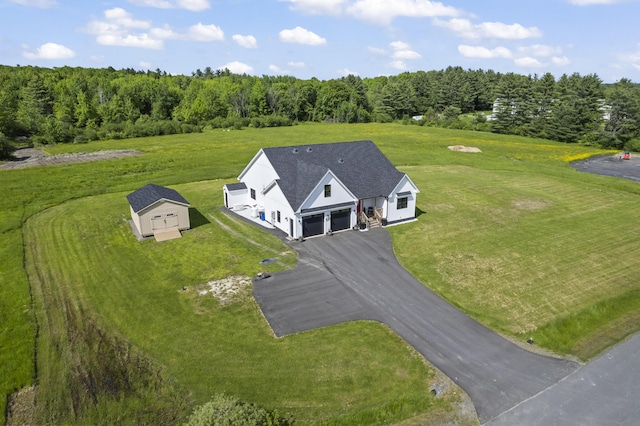 25 Royale Dr, Sidney, ME 04330 - aerial view of property and surrounding area with a forest
