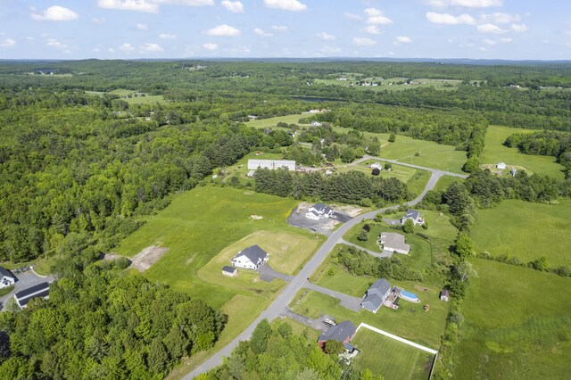 25 Royale Dr, Sidney, ME 04330 - aerial view of property and surrounding area featuring a heavily wooded area