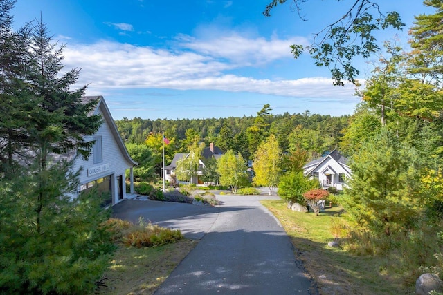 19 Vista Way, Mount Desert, ME 04660 - view of asphalt road featuring a forest view