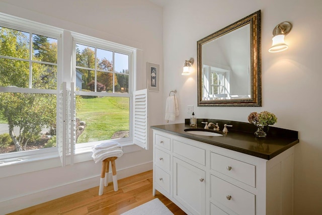 19 Vista Way, Mount Desert, ME 04660 - bathroom with vanity and wood finished floors