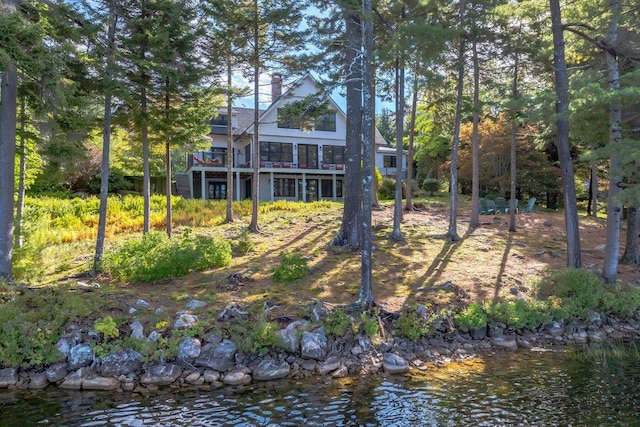 19 Vista Way, Mount Desert, ME 04660 - rear view of property with a water view