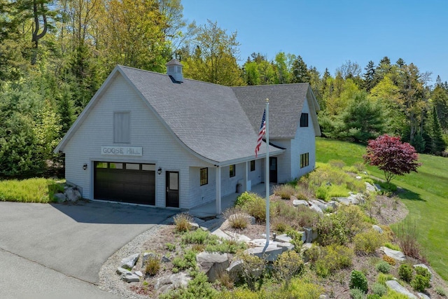 19 Vista Way, Mount Desert, ME 04660 - view of front facade with a shingled roof and asphalt driveway