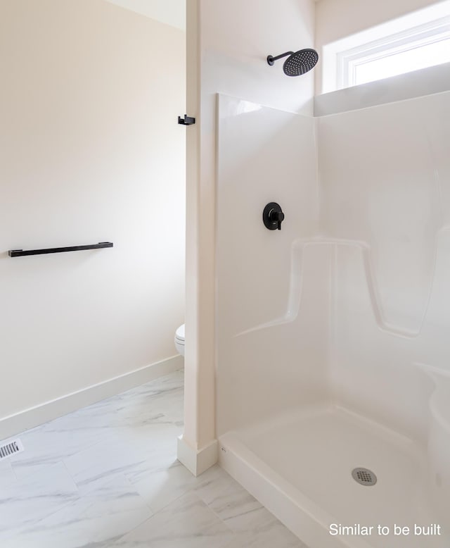 4 Windward Rdg, Biddeford, ME 04005 - full bathroom featuring marble look tiles and a shower