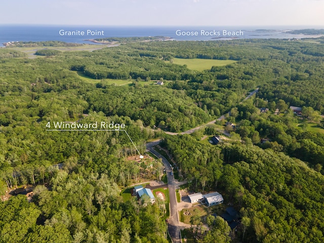 4 Windward Rdg, Biddeford, ME 04005 - aerial view of property's location with a forest and a nearby body of water
