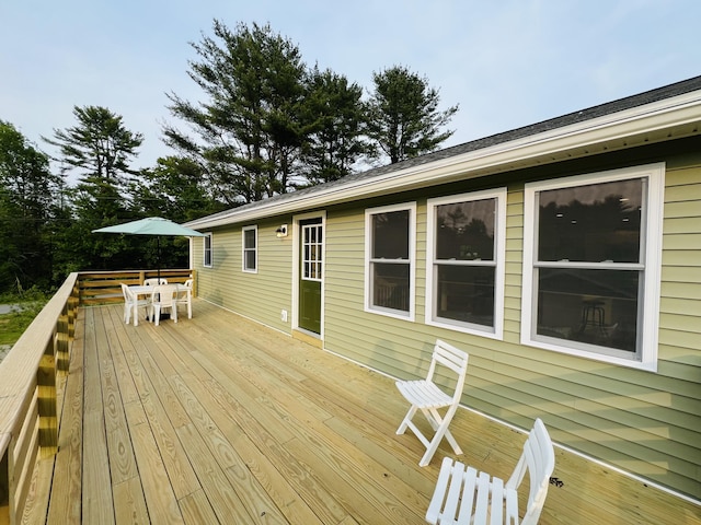 23 Ichabod Ln, Hampden, ME 04444 - deck with outdoor dining space