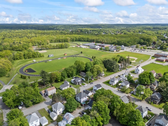 10 Hollingsworth St, Winslow, ME 04901 - aerial view of property and surrounding area with a forest and nearby suburban area
