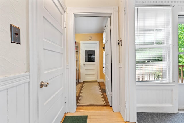 10 Hollingsworth St, Winslow, ME 04901 - hall with healthy amount of natural light and light wood-style flooring