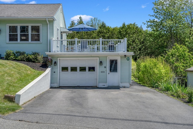 6 Goff Ave, Lewiston, ME 04240 - view of property exterior with a garage, driveway, and a wooden deck