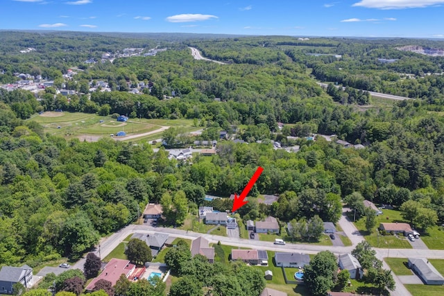6 Goff Ave, Lewiston, ME 04240 - aerial view of property and surrounding area featuring a forest