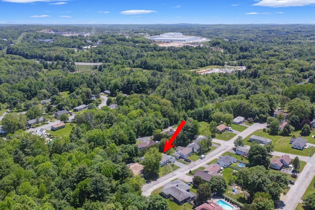 6 Goff Ave, Lewiston, ME 04240 - drone / aerial view of a heavily wooded area