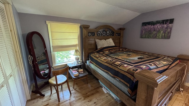 40 Justin Ln, Hermon, ME 04401 - bedroom featuring light wood-style floors and lofted ceiling