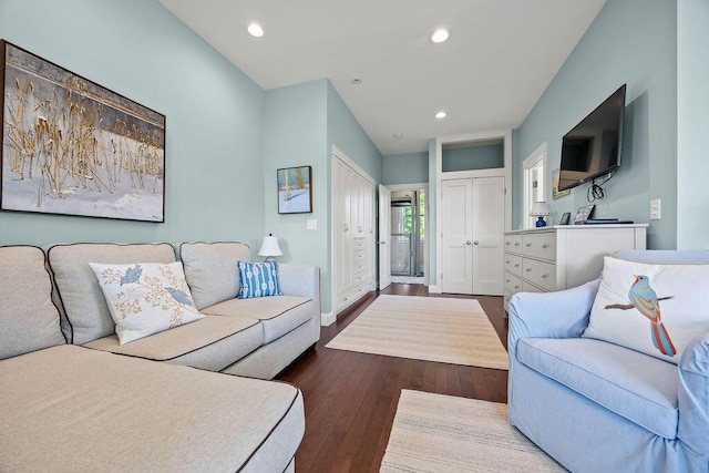 7 First St, Biddeford, ME 04006 - living area with wood finished floors, recessed lighting, and baseboards