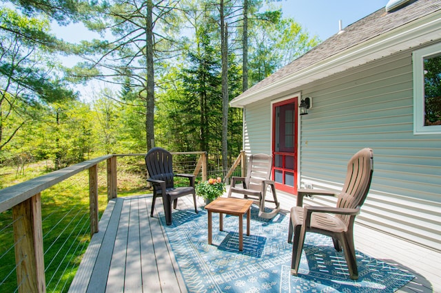 12 Hixon Hill Dr, Woolwich, ME 04579 - view of wooden terrace