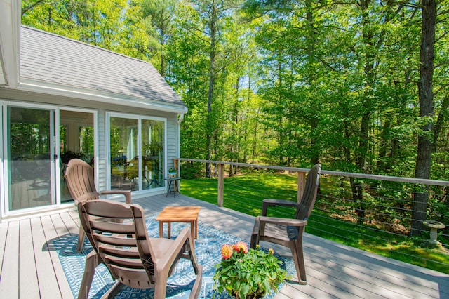 12 Hixon Hill Dr, Woolwich, ME 04579 - view of wooden deck