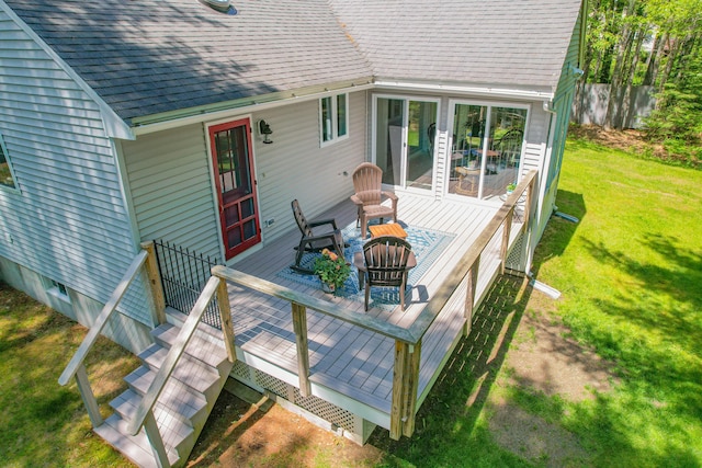 12 Hixon Hill Dr, Woolwich, ME 04579 - deck featuring a lawn