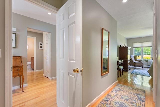 3 Blueberry Rd Unit 3, Yarmouth, ME 04096 - hall featuring light wood-style flooring, baseboards, and recessed lighting