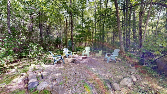 471 Owls Nest Rd, Shapleigh, ME 04076 - view of yard with an outdoor fire pit