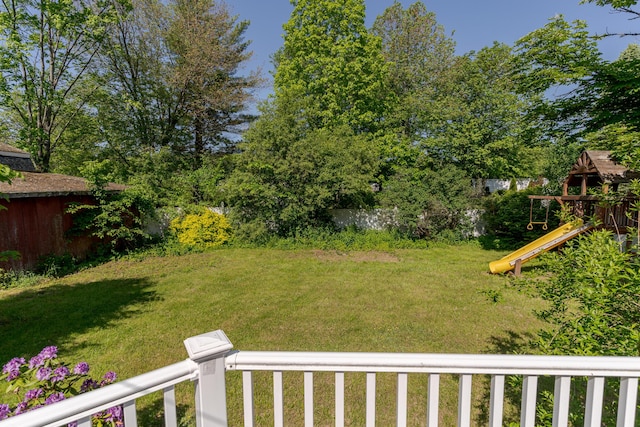 110 Elm St, North Berwick, ME 03906 - view of grassy yard with a playground