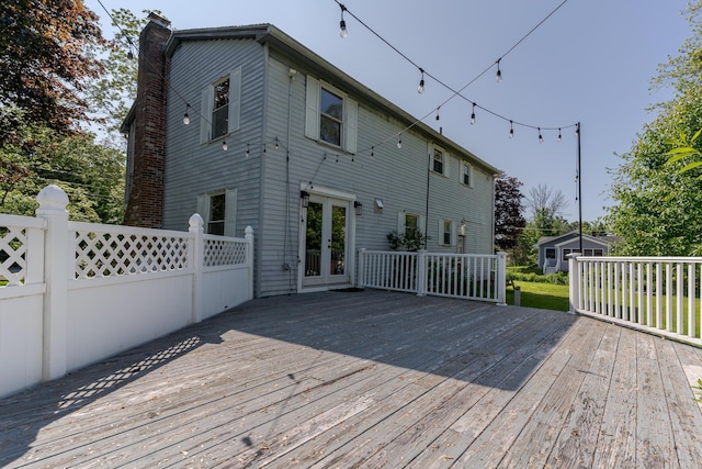 110 Elm St, North Berwick, ME 03906 - wooden terrace featuring french doors