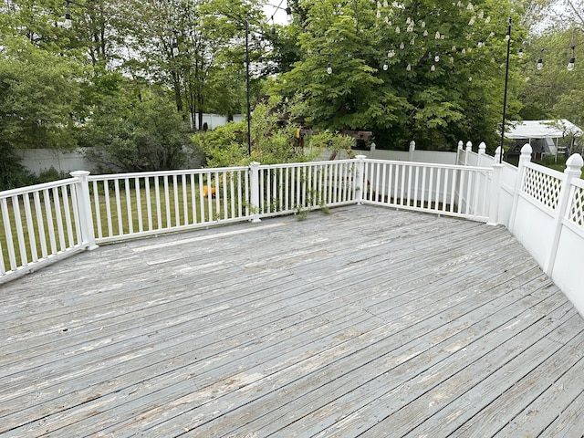 110 Elm St, North Berwick, ME 03906 - deck featuring view of wooded area