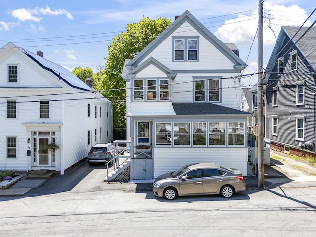 94 Union St, Bath, ME 04530 - view of front of home with entry steps and a shingled roof