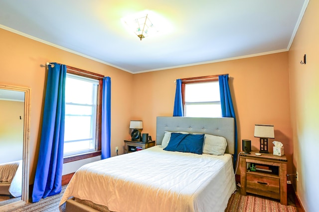 24 Western Ave, Auburn, ME 04210 - bedroom featuring ornamental molding, baseboards, and wood finished floors