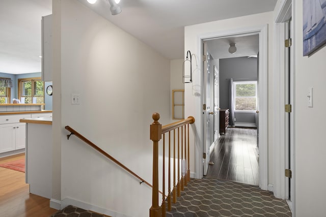 27 Russell Ln, Damariscotta, ME 04543 - hall with an upstairs landing and wood finished floors