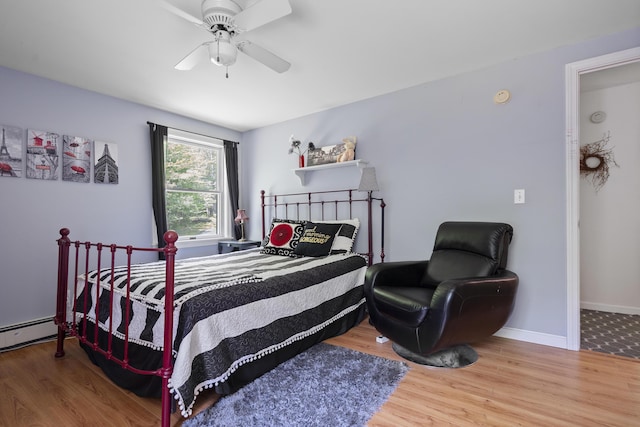 27 Russell Ln, Damariscotta, ME 04543 - bedroom with wood finished floors and ceiling fan