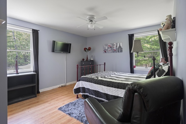 27 Russell Ln, Damariscotta, ME 04543 - bedroom featuring wood finished floors and a ceiling fan