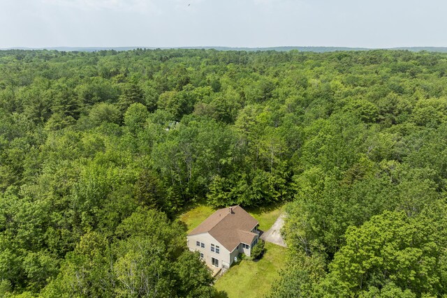 27 Russell Ln, Damariscotta, ME 04543 - aerial view of property and surrounding area featuring a forest