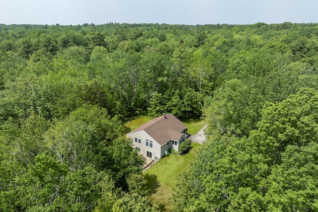 27 Russell Ln, Damariscotta, ME 04543 - view of subject property with a heavily wooded area