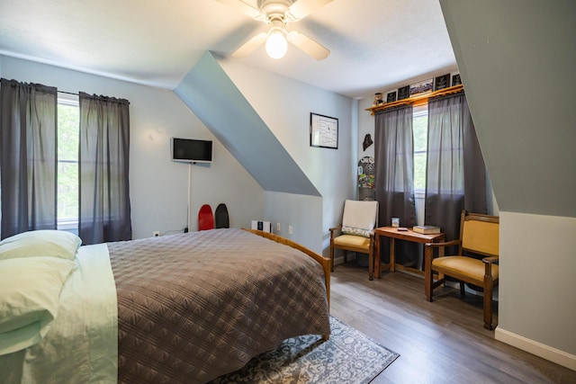 76 Punkintown Rd, Eliot, ME 03903 - bedroom with wood finished floors and ceiling fan
