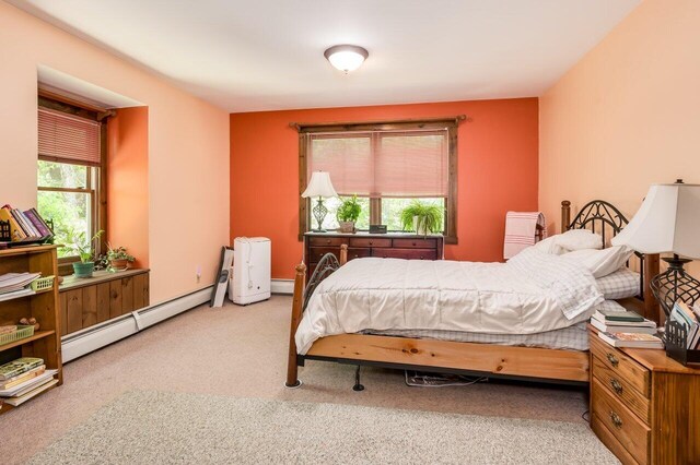 44 Pine Meadow Ct, North Berwick, ME 03906 - bedroom with carpet, a baseboard heating unit, and a baseboard radiator