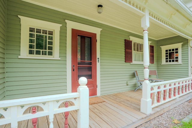24 High St, Livermore Falls, ME 04254 - view of wooden porch