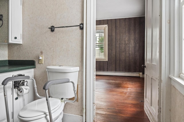 785 W Main St, Waldoboro, ME 04572 - bathroom with a baseboard radiator and wood finished floors