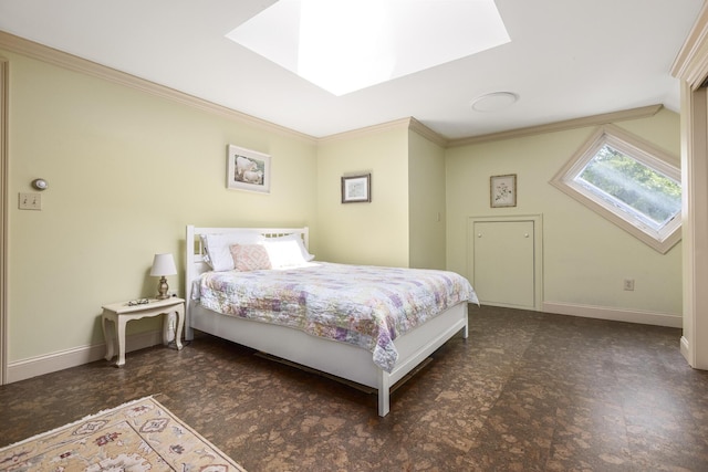 36 Acorn Ln, South Portland, ME 04106 - bedroom with a skylight and crown molding