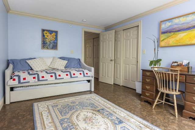 36 Acorn Ln, South Portland, ME 04106 - bedroom featuring ornamental molding and a closet
