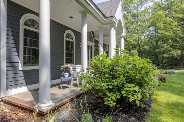 36 Acorn Ln, South Portland, ME 04106 - porch with a lawn