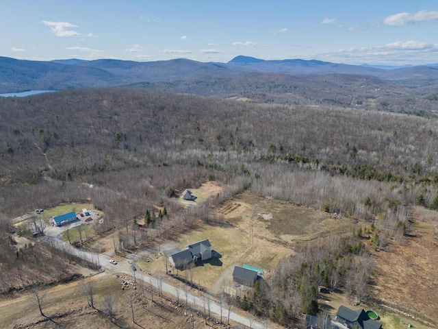 135 Lyle Hall Rd, Wilton, ME 04294 - aerial view of property's location featuring mountains