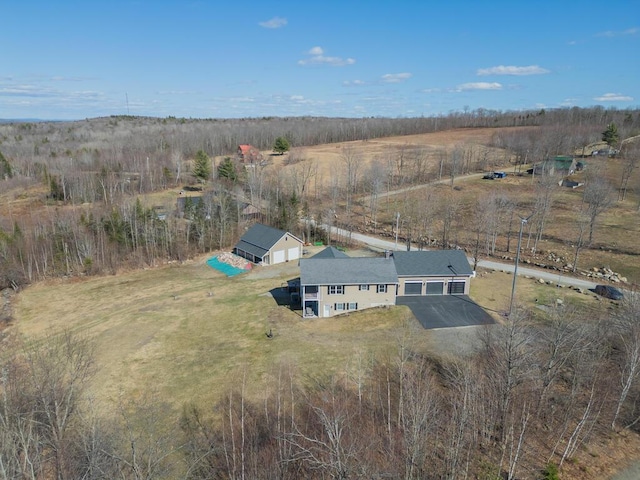 135 Lyle Hall Rd, Wilton, ME 04294 - aerial overview of property's location with rural landscape