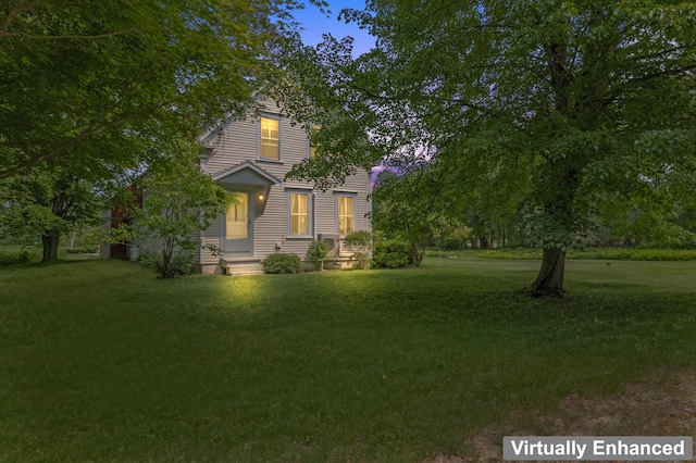 145 Pork Point Rd, Bowdoinham, ME 04008 - view of front of home with a front yard
