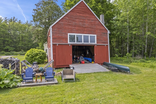 145 Pork Point Rd, Bowdoinham, ME 04008 - view of outdoor structure featuring a view of trees
