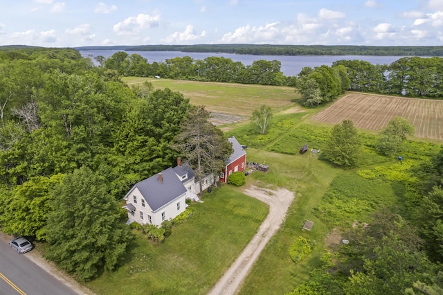 145 Pork Point Rd, Bowdoinham, ME 04008 - aerial view of sparsely populated area featuring a large body of water