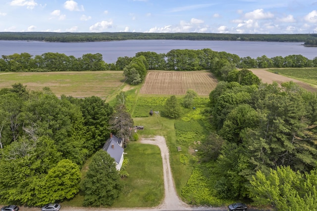 145 Pork Point Rd, Bowdoinham, ME 04008 - aerial view of sparsely populated area featuring a nearby body of water and abundant farmland