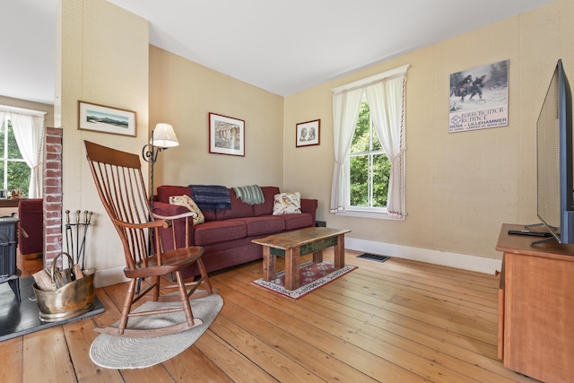 145 Pork Point Rd, Bowdoinham, ME 04008 - living room featuring light wood finished floors and baseboards